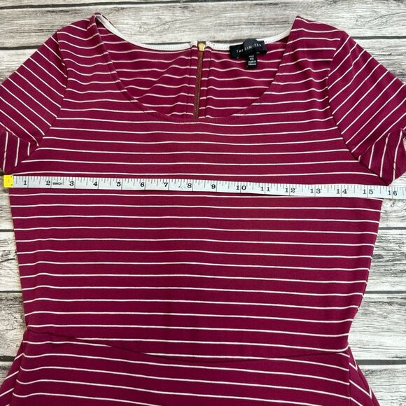 The Limited Women's A Line Fit and Flare Dress XST XS Extra Small TALL Burgundy - Picture 10 of 14